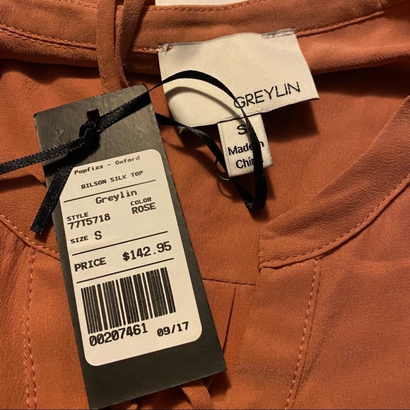 New 100% Silk Bilson Greylin Rose Sleeveless S Top - Picture 6 of 6